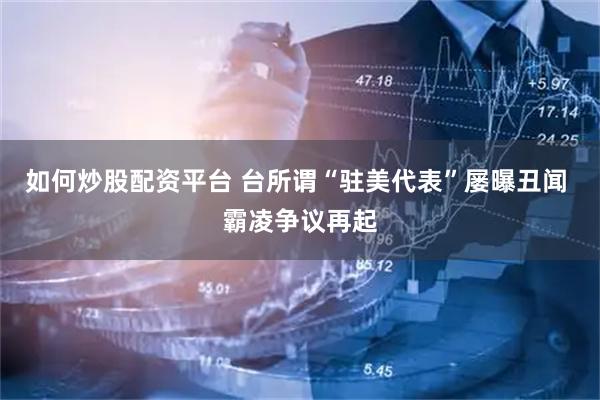 如何炒股配资平台 台所谓“驻美代表”屡曝丑闻 霸凌争议再起