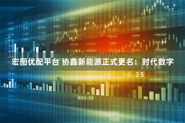 宏图优配平台 协鑫新能源正式更名：时代数字